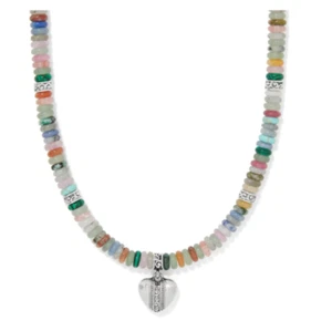 Brighton Mingle Sweetheart Bead Pendant Heart Colorful Necklace NWT $138 - Picture 1 of 3