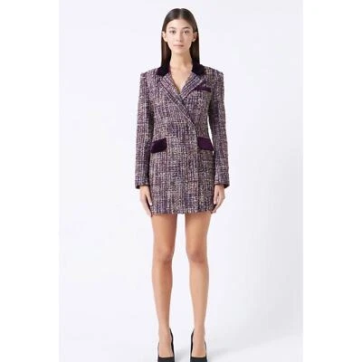 Endless Rose Woman Purple PREMIUM TWEED BLAZER DRESS, Size Medium  - Изображение 1 из 4