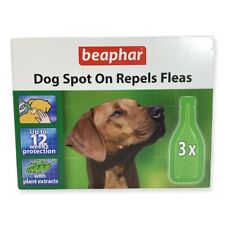 Beaphar Dog Spot On Repels Fleas | 12 Wk Treatment & Protection | Plant Extracts