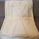Popcorn Stitch ANGEL Cream Colored Couch Throw Decorative Blanket - Thick 36x48"