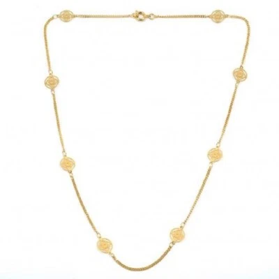 Collier "fleurs filigrane"plaqué or 750/000(18 carats),garanti.10 ans - Photo 1/2