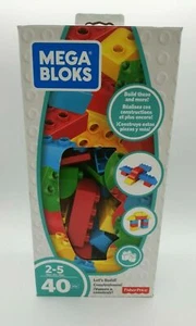 Fisher Price Mega Bloks Básicos Construyamos 40 piezas (Azul/Verde/Rojo/Amarillo) *NUEVO* - Imagen 1 de 2