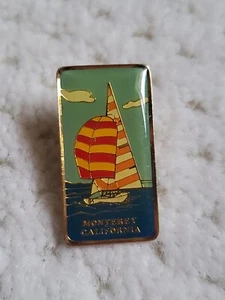 Vintage 1980s Monterey California Sailboat lapel pin EUC - Picture 1 of 2