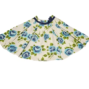 Mini Boden Pleated 7/8Y Girl Skirt Floral Cotton - Picture 1 of 8