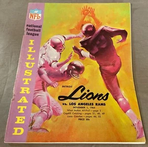 1964 NFL Illustrated Detroit Lions vs Los Angeles Rams Program Book - Picture 1 of 15