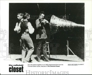 1895 Press Photo Men Dancing in Thomas Edison Studio Experimental Film - Picture 1 of 2