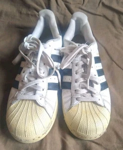 Adidas Original Superstar Size 7 White Black stripes Shell Toe - Picture 1 of 14