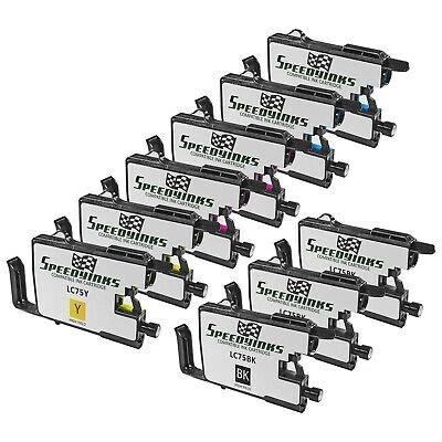 9PK LC75 LC-75 for Brother LC75BK LC75C LC75Y LC75M BLK/COLOR Ink Cartridges set - Image 1 of 4