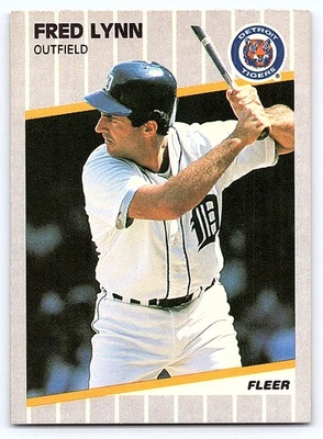 1989 Fleer #138 Fred Lynn Detroit Tigers - Image 1 of 2