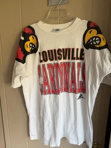 Vintage 90s Apex Louisville Cardinals big print t-shirt XL Danny Green auto? - Picture 1 of 5