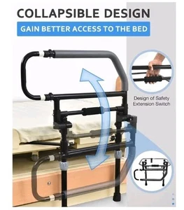 Heavy-Duty Foldable Bed Rail for Seniors – Secure Bed Assist Handle (504E) - Picture 1 of 3