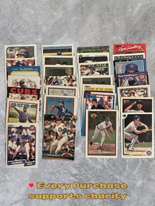Lote de 28 cartas del Salón de la Fama de los Cachorros de Chicago Ryne Sandberg Greg Maddux Lee Smith Salón de la Fama - Imagen 1 de 5
