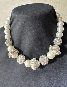 Camila Coelho Statement große Perlenkette / Kristall / Glasstein Halskette  - Bild 1 von 5