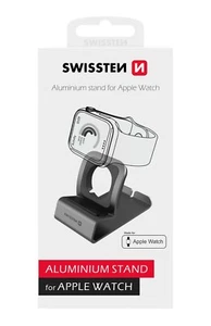 Swissten Aluminiowy stojak na Apple Watch, uchwyt, stojak, szary, blister - Zdjęcie 1 z 2