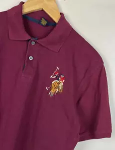 US POLO ASSN. SHIRT Size Youth 14-16 (fits like Men's Small) Slim Fit Burgundy - Picture 1 of 6