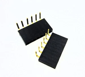 20PCS 1x6 Pin 2.54mm Right Angle Single Row Female Pin Header Connector - Picture 1 of 1