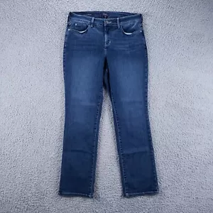 NYDJ Jeans Damen 12 Blau Marilyn Straight Lift Tuck Stretch High Rise Denim - Bild 1 von 13
