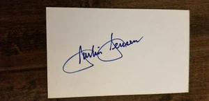 JACKIE JENSEN SIGNED 3X5 INDEX CARD YANKEES SENATORS RED SOX CALIFORNIA CAL MVP - Picture 1 of 1