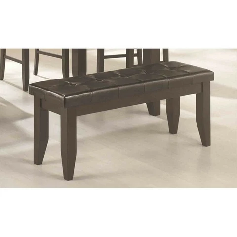 Coaster Dalila Tufted Dining Bench in Cappuccino Cover