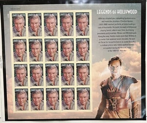 U.S. COMM PANE OF 20 SCOTT#4892 2014 FOREVER STAMP CHARLTON HESTON - Picture 1 of 1