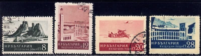 1954  Bulgaria SC# C62-C66 - Architecture - 4 Different Stamps - Used - Image 1 of 2