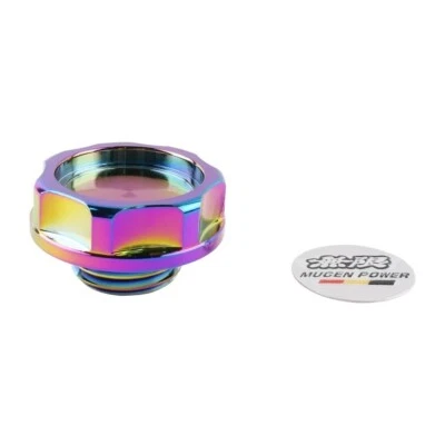 Mugen Aluminum Radiator Cap Cover Power Performance Oil Cap Neo Chrome - Image 1 of 3