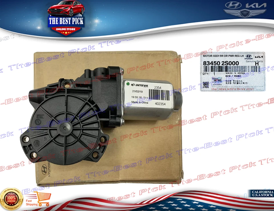 ⭐GENUINE⭐ REAR Power Window Motor LEFT For 2010-2017 Hyundai Tucson 834502S000 - Image 1 of 1