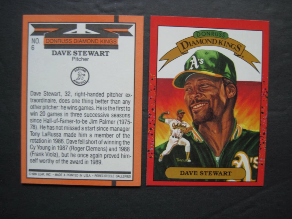 DAVE STEWART CARDS Your Pick TOPPS Fleer Donruss UpDeck 1982 Rookie 1983 to 1996 - Image 1 of 1