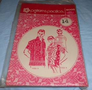 VINTAGE PATTERNS PACIFICA 8006 ~ BOYS HAWAIIAN SHIRTS ~ SIZE 14 *UNCUT - Picture 1 of 1