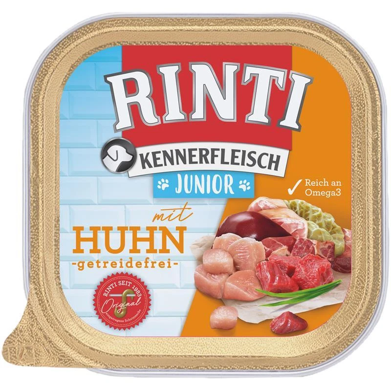 Rinti Schale Kennerfleisch Plus Junior mit Huhn | 9x 300g - Bild 1 von 1