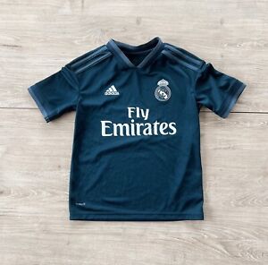 Real Madrid Adidas Away Soccer Football Jersey 2018/19 Youth Size Small 9-10Y
