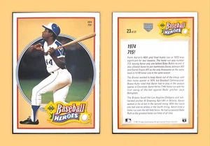 ⚓️🤗1991 Upper Deck Baseball Heroes Hank Aaron Hank Aaron Atlanta Braves #23 - Picture 1 of 1