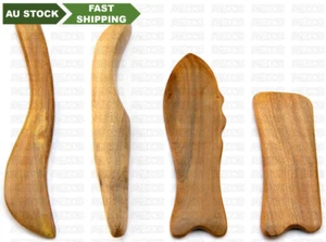 2 x Sandal wood Gua Sha board hard scraping board for massage healthy  檀香木刮痧板 排毒 - Imagen 1 de 6