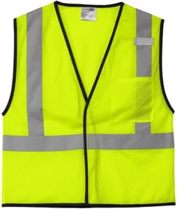 CornerStone ® ANSI 107 Class 2 Economy Mesh One-Pocket Vest CSV100 4 Sizes Avail - Picture 1 of 13