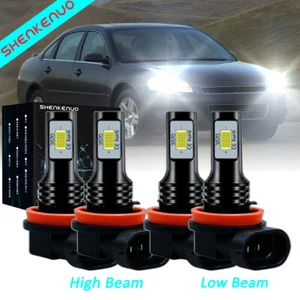 For Chevrolet Impala 2006-2013 6000K LED Headlight High Low Beam Bulbs Combo HKL - Picture 1 of 9