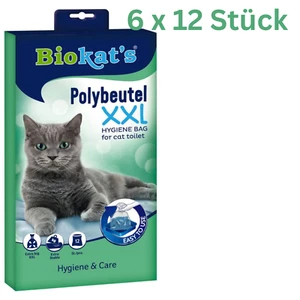 Biokat's Einweg-Polybeutel für Katzentoiletten 6 x 12 Stück Geeignet für die max - Bild 1 von 1