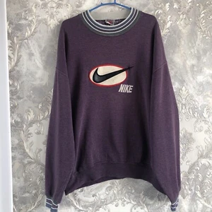 Vintage 80s Nike Large Logo Made in USA Grey Tag Crewneck Sweatshirt Size XL - Picture 1 of 12