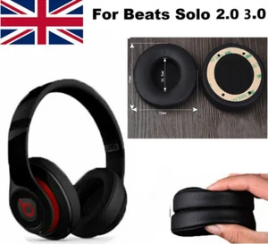 Schwarz Ersatz Pads für Kopfhörer Kissen Hülle Dr. Dre Beats Solo 2.0 3.0 - Bild 1 von 7