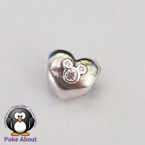 Genuine Pandora Disney Heart of Mickey CZ Logo Charm 791453CZ - Picture 1 of 7