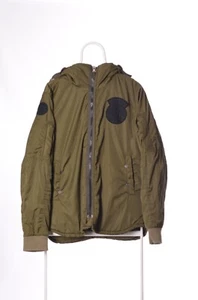 Vintage Armani Jeans Patched Bomber Jacket Olive fits L-XL - Picture 1 of 7