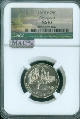 2018-P Voyageurs Quarter NGC MS67 MAC Quality - Image 1 of 2
