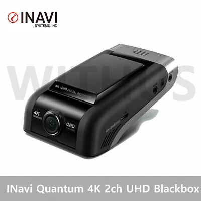 INavi Quantum 4K 2ch UHD GPS Built-in Car Dash Camera Car Blackbox 128GB - Image 1 of 4