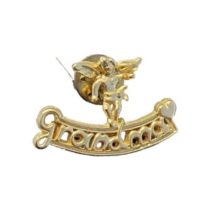 Pin Abuela Diseño Ángel Tono Dorado Vintage - Imagen 1 de 4