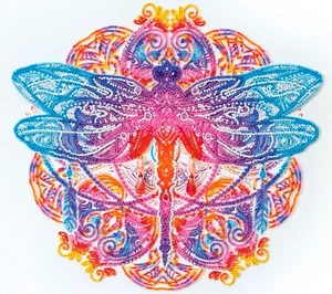 Abris Art Bead Embroidery Kit Cascades Of Pearl, Needlepoint Kit, DIY Dragonfly - Picture 1 of 8