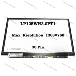 LP125WH2-SPT1 12.5" HD 1366×768 LED 30 Pin LCD Pantalla Portátil Panel de Reemplazo - Imagen 1 de 1