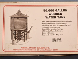 NEW! HO 1/87 Scale AMB Laser Kit #154 50,000 Gallon Wooden Water Tank - Picture 1 of 2