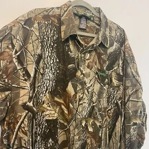 Remington Realtree Long Sleeve Camo Shirt - Mens 3XL Woodland 100% cotton - Picture 1 of 10