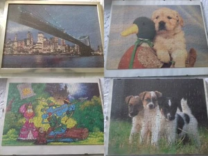 5 quadri puzzle lupo alberto londra animali cane Cornice a giorno in vetro - Foto 1 di 6