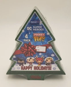 New Funko Pop DC Super Heroes Happy Holiday 4 Pack WALMART BATMAN SUPERMAN FLASH - Bild 1 von 2