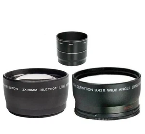 Digital Wide Angle Lens & 2.2x Telephoto Lens for Nikon Coolpix P7000 P7100 - Picture 1 of 10